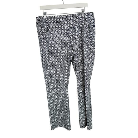 Lilly Pulitzer UPF 50+ Luxletic 28" Corso Kick Flare Pant Blue Preppy Womens 14 - Picture 2 of 8